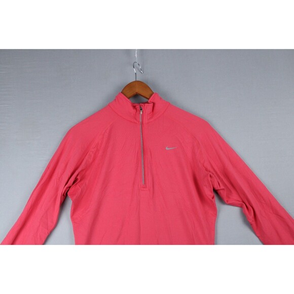 Nike Running Dri-Fit 1/4 Quarter Zip Long Sleeve Top Fuchsia Women’s Size Medium - Picture 7 of 15